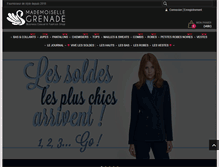 Tablet Screenshot of mademoisellegrenade.fr